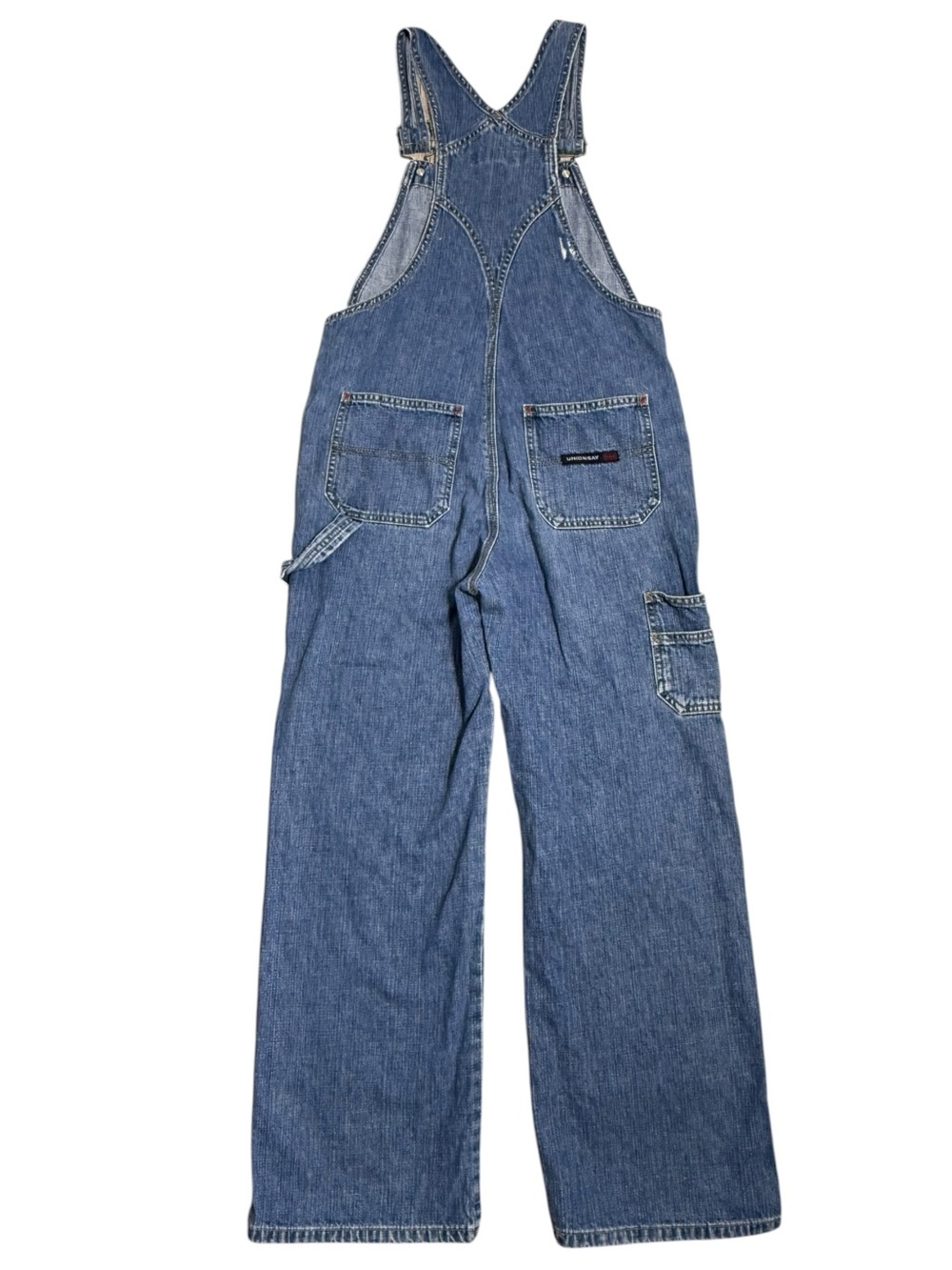 Vintage 90s UNIONBAY Denim Overalls Carpenter Baggy Y2K Grunge Blue Fits Small - Picture 6 of 7